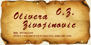 Olivera Živojinović vizit kartica